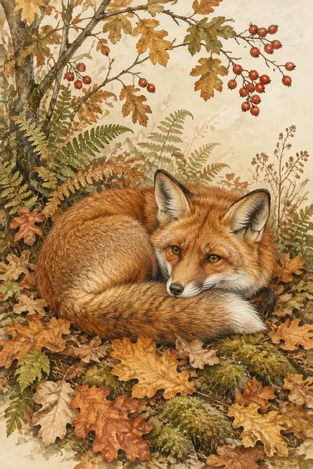 Autumn Woodland Naturalist Prints - Print 2 artwork