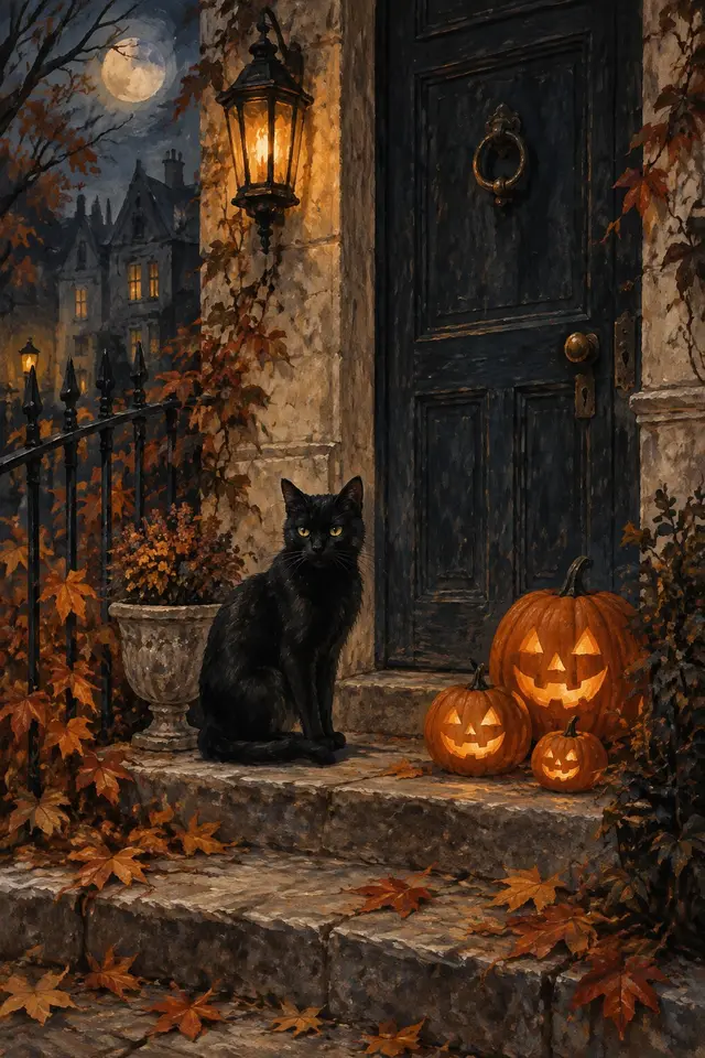Vintage Halloween Evening Prints - Print 1 artwork