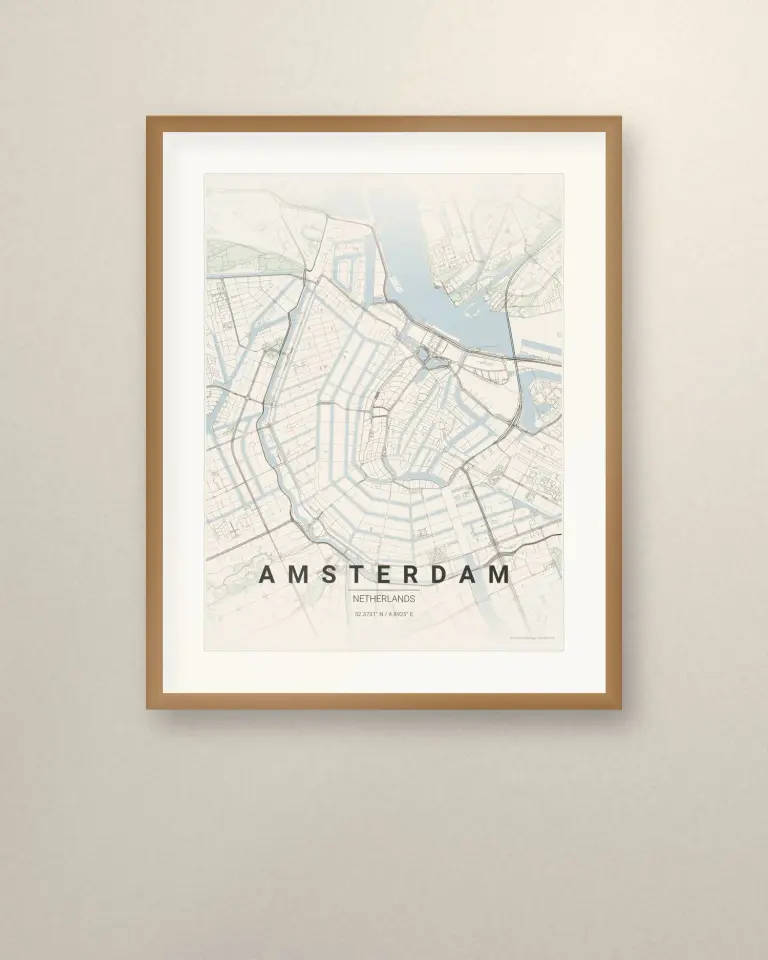 Amsterdam City Map Print - Room view 1