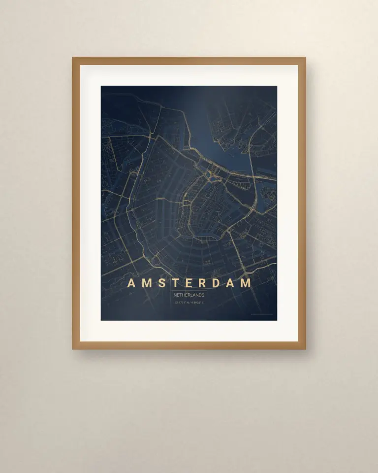 Amsterdam City Map Print - Room view 2