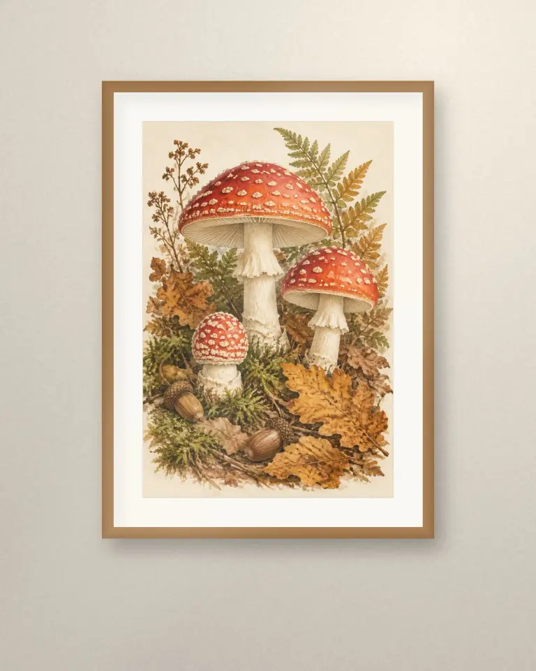 Autumn Woodland Naturalist Prints - Room view 3