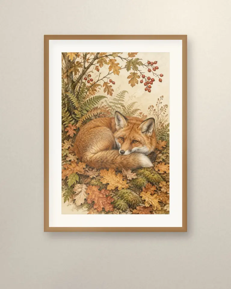 Autumn Woodland Naturalist Prints - Room view 4