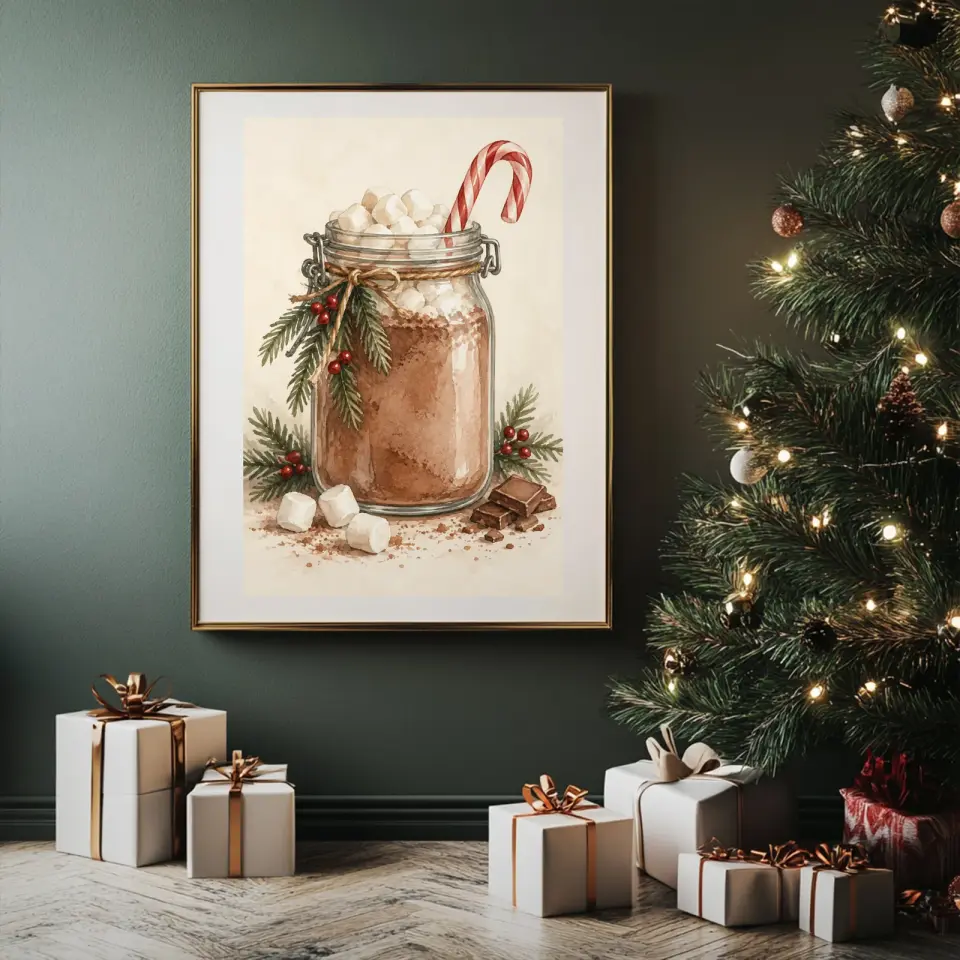 Christmas Kitchen Set printable wall art