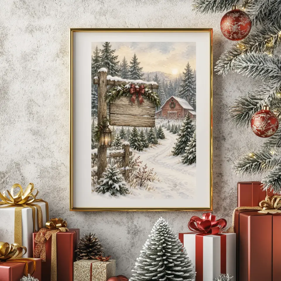 Christmas Tree Farm printable wall art