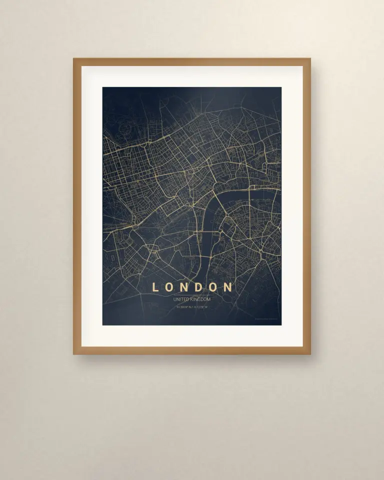 London City Map Print printable wall art