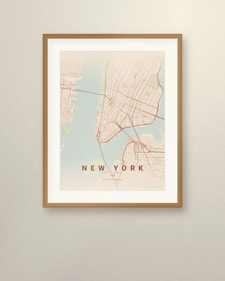 New York City Map Print - Room view 3