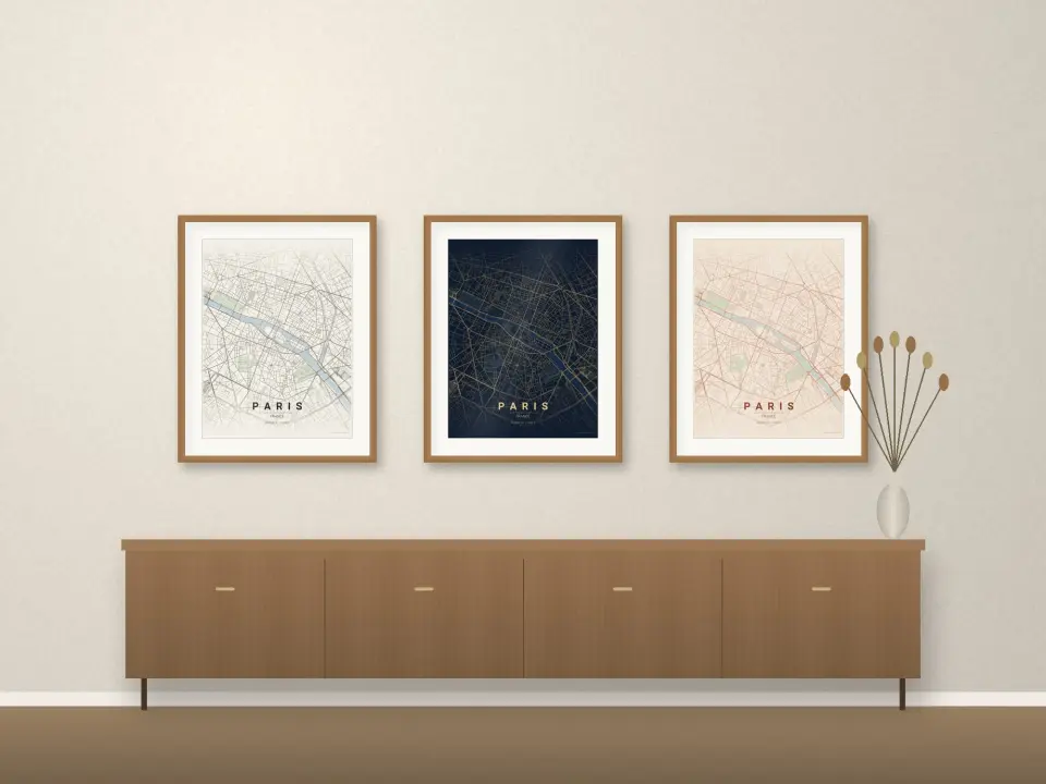 Paris City Map Print - Room view 4
