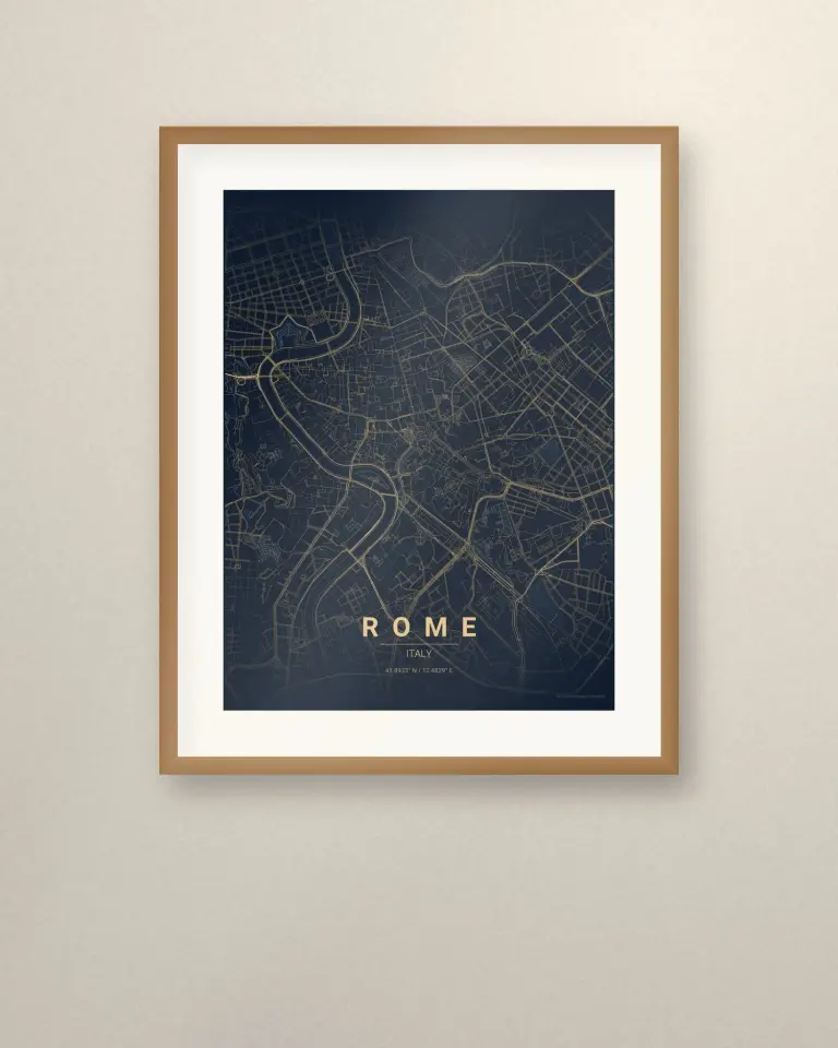 Rome City Map Print printable wall art
