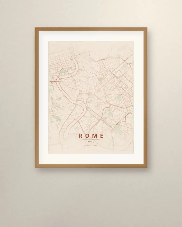 Rome City Map Print - Room view 3