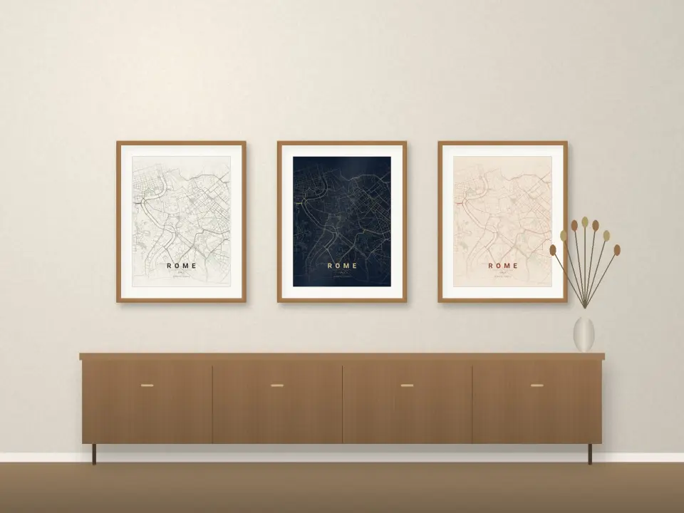 Rome City Map Print - Room view 4