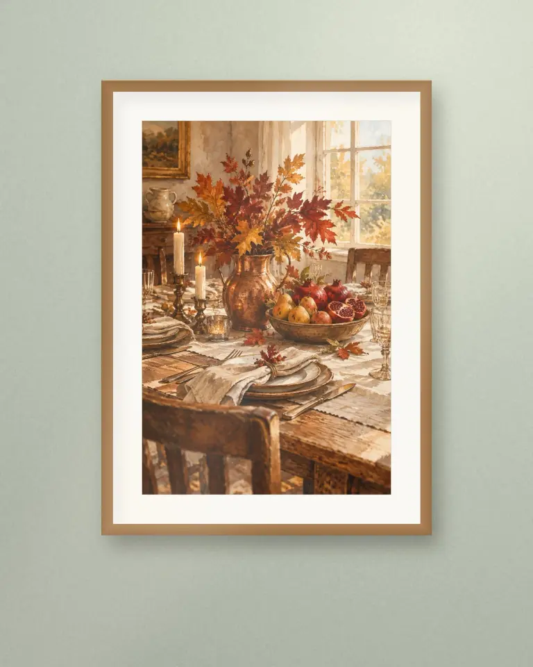 Thanksgiving Gathering Prints - Room view 3