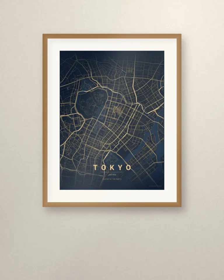 Tokyo City Map Print - Room view 2