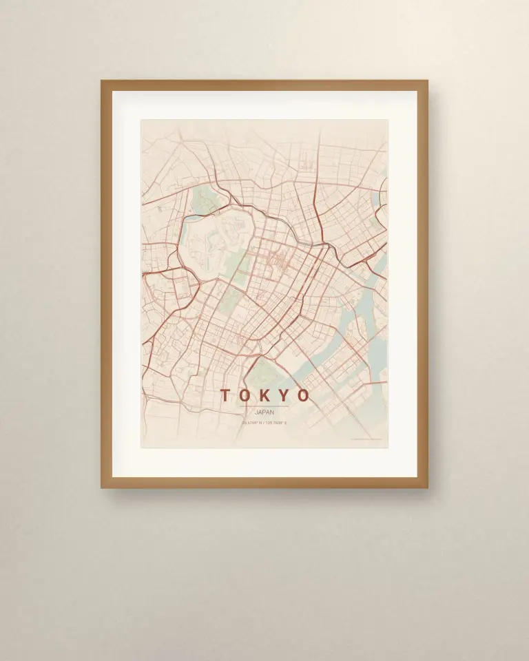 Tokyo City Map Print - Room view 3
