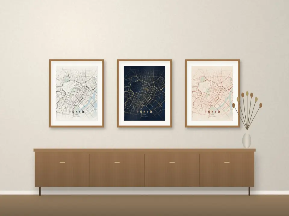 Tokyo City Map Print - Room view 4