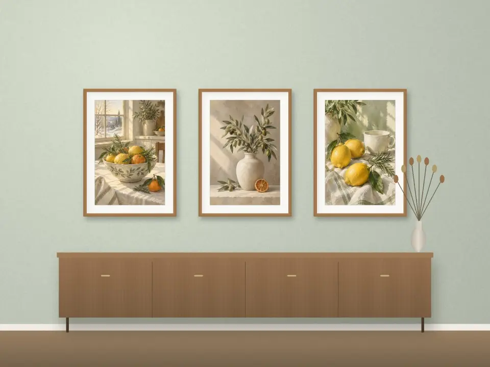 Winter Citrus Kitchen Prints - Room view 2